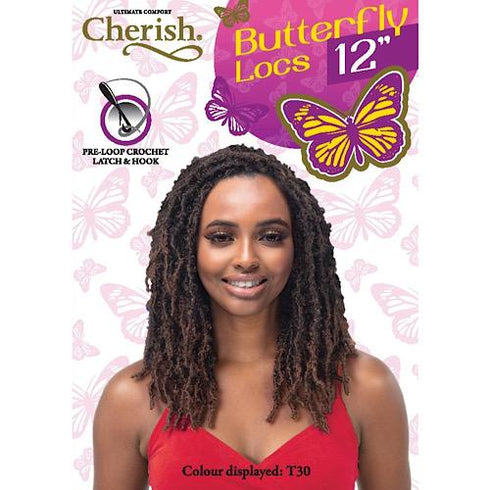 Cherish Bulk I Butterfly Locs l  Pre Looped l Crochet Hair l Faux Locs 12" - 18" Lengths